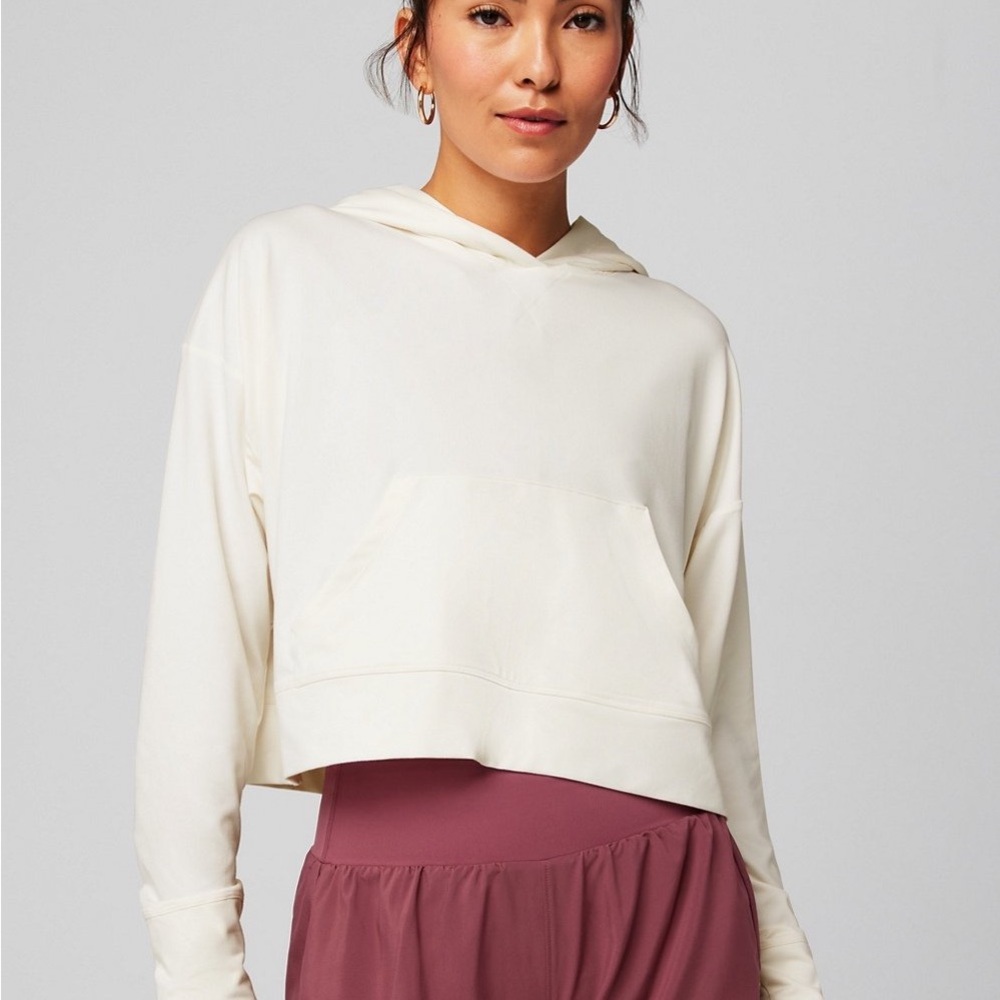 Fabletics Cloud Jersey Cropped Hoodie